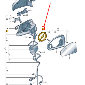 AUDI A3 Sportback 8Y Left Exterior Mirror Drive Motor 8Y0959577A ORIGINAL