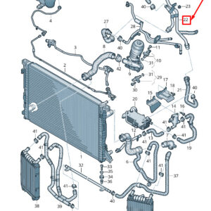 AUDI Q7 4M Engine Coolant Pipe 4M0121485CP ORIGINAL
