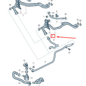 AUDI A6 C8 Engine Coolant Hose 4K2819347H ORIGINAL