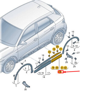 AUDI Q4 E-Tron Rear Left Door Cover 89A8539699B9 ORIGINAL