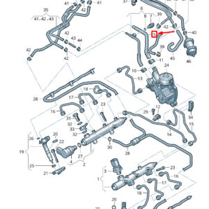 AUDI A6 Avant C7 Fuel Return Line 059130297T ORIGINAL