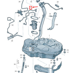 AUDI A4 Avant B9 Fuel Return Line 8W0201227C ORIGINAL