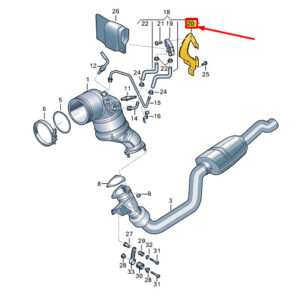 AUDI A8 D5 Right Diff. Pressure Sensor Bracket 4N0971362J ORIGINAL