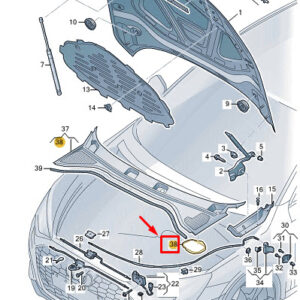 AUDI A3 Sportback 8Y Cowl Cover Cap 8Y08199159B9 ORIGINAL