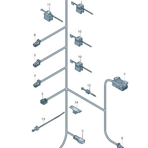 AUDI RSQ3 8U Rear Door Wiring Set 8U0971693A ORIGINAL