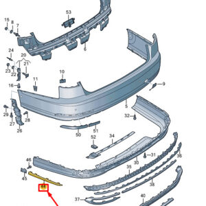 AUDI A8 D5 Rear Left Bumper Trim 4N0853555B2ZZ NEW GENUI4NE