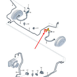AUDI Q4 E-Tron Rear Left Brake Hose Retainer 1EA611793 ORIGINAL