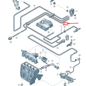 AUDI A1 MK1 Engine Vacuum Hose 03L131055DH ORIGINAL