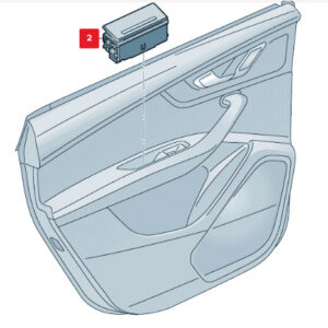 AUDI Q8 4MN Rear Left Ashtray 4G88574052DU ORIGINAL