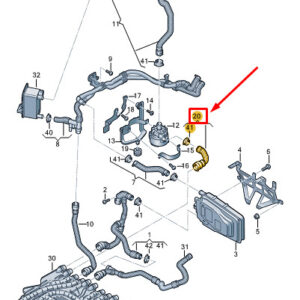 AUDI E-TRON GT Engine Coolant Hose 9J1121545A ORIGINAL