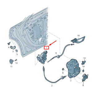 AUDI A8 4N Rear Right Door Lock 4N0839016C ORIGINAL