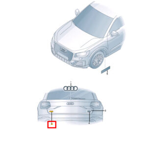 AUDI Q2 GA Rear Tailgate Bootlid Badge 81A853741ET94 ORIGINAL