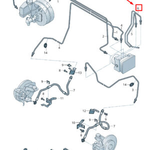 AUDI Q3 F3 Brake Pipe From Hydraulics To Separation Point 5QC614726A ORIGINAL