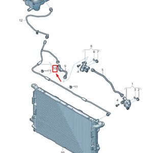 AUDI Q7 4M Engine Breather Line 4M0121081CF ORIGINAL