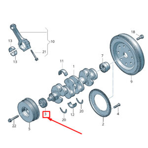AUDI A4 B9 Engine Timing Chain Gear Sprocket 06K105209J ORIGINAL