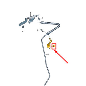 AUDI E-TRON GT Front Left Brake Hose Retainer 9J1611845B ORIGINAL