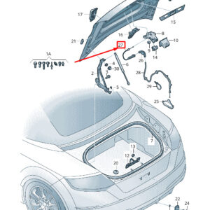 AUDI TT FV Rear Deck Lid Release Cable 8S7880789 ORIGINAL