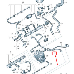 AUDI Q7 4L Fuel Line 059130310AJ ORIGINAL