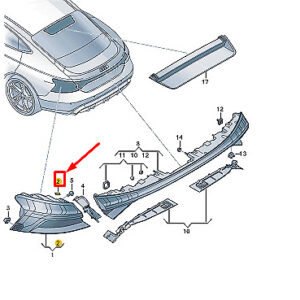 AUDI E-TRON GT Rear Tail Light Gasket Set 4J3945177 ORIGINAL