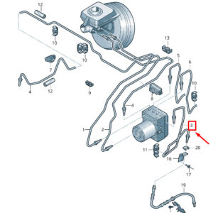 AUDI A4 Avant B8 Brake Pipe From Hydraulics To Brake Hose 8T0614723B ORIGINAL