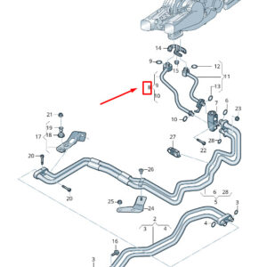 AUDI Q7 4M A/C Refrigerant Line 4M0816725D ORIGINAL
