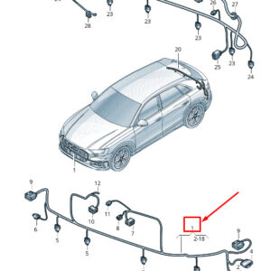 AUDI Q8 4MN Front Bumper Wiring Set 4M8971095GK ORIGINAL