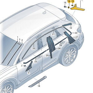 AUDI Q4 E-Tron Rear Lid Left Spoiler 89A854871 ORIGINAL