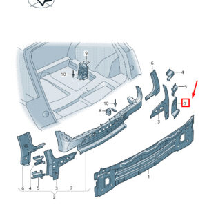AUDI Q7 4M Rear Right Body Panel Closing Element 4M0809168A ORIGINAL