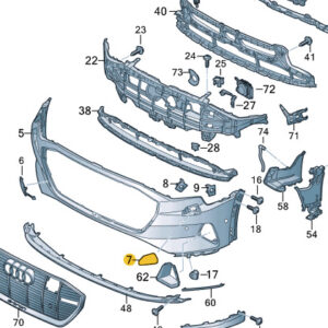 AUDI E-TRON Sportback Front Right Bumper Tow Eye Cover 4KE955276GRU ORIGINAL