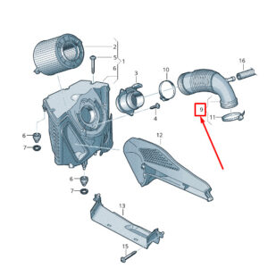 AUDI A4 Avant B9 Engine Air Intake Hose 04E129629 ORIGINAL
