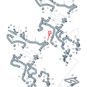 AUDI A5 Sportback 8T HVAC Heating Hose 8K0819332K ORIGINAL