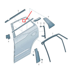 AUDI Q2 GA Rear Right Outer Window Aperture Seal 81A839478 ORIGINAL