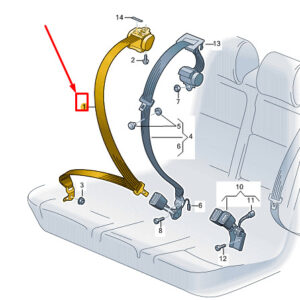 AUDI Q4 E-TRON Rear Left Seatbelt 11A857805ERAA ORIGINAL