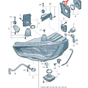 AUDI A3 Sportback 8V Front Right Headlamp Rear Cover Cap 8V0941158 ORIGINAL