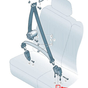 AUDI Q7 4M Rear Middle Seat Double Belt Latch 4M0857739QMNB ORIGINAL