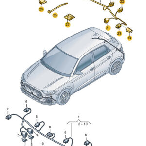 AUDI A1 GB Rear Parking Sensor Wiring Set 82A971104A ORIGINAL