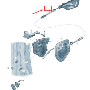 AUDI Q3 F3 Front Door Lock Bowden Cable 83A837085 ORIGINAL