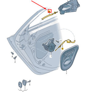 AUDI A1 GB Rear Door Lock Cable 82G839085 ORIGINAL