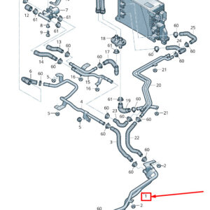 AUDI Q7 4M Engine Coolant Pipe 4M0121520B ORIGINAL