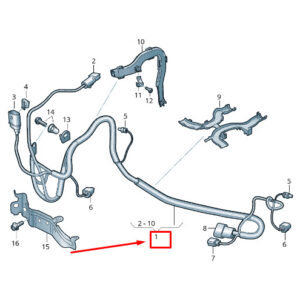 AUDI A6 4A C8 Mechanical Power Steering Wiring Set LHD 4K1971111E ORIGINAL