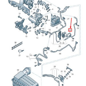 AUDI Q2 GA Engine Vacuum Hose 04L131605 ORIGINAL