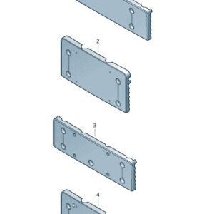 AUDI E-TRON GEN Front Bumper Number Holder 4KE807285F9B9 ORIGINAL