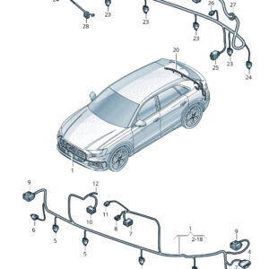 AUDI Q8 4MN Rear Parking Aid Wiring Set 4M8971104E ORIGINAL