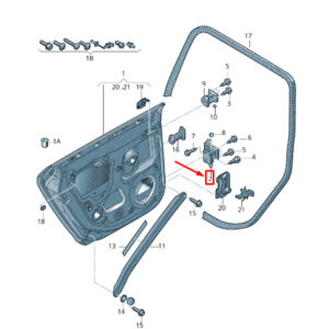 AUDI A3 Sportback 8P Rear Right Door Hinge 8P4833412A ORIGINAL