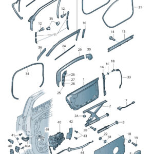 AUDI A8 4H Rear Right Door Window Guide 4H6839440 ORIGINAL
