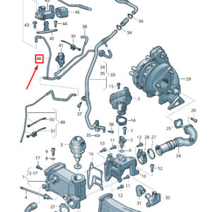 AUDI A8 4H Engine Vacuum Hose 059131051DJ ORIGINAL