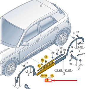 AUDI Q4 E-Tron Front Left Door Cover 89A8539599B9 ORIGINAL
