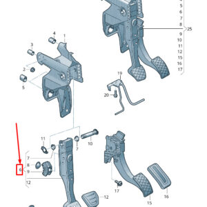 AUDI TT FV Brake Pedal LHD 5Q1723142E ORIGINAL