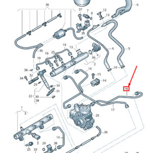 AUDI Q7 4L Fuel Line 059130309AT ORIGINAL