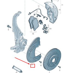 AUDI Q7 4M Front Right Brake Dust Shield 4M0615312C ORIGINAL